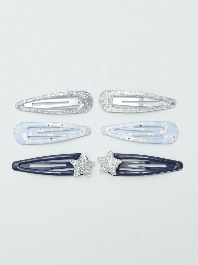 Set di 6 mollettine clic-clac BLU - Kiabi