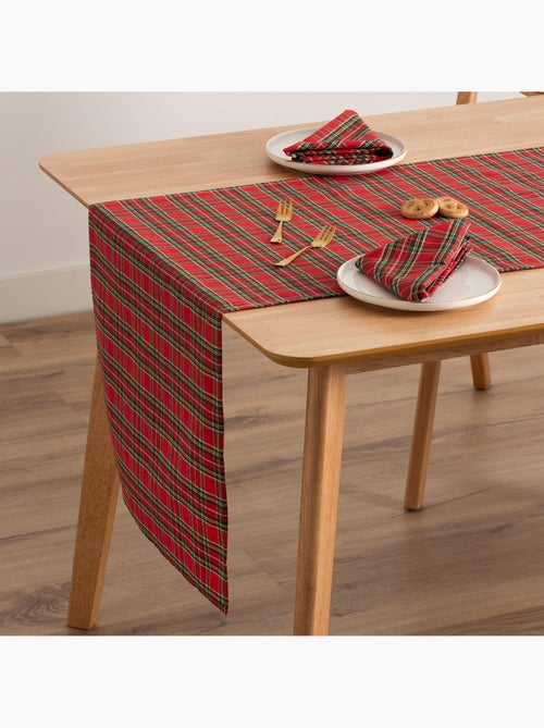 Set di 6 tovaglioli natalizi in cotone, filo dorato in rilievo, motivo tartan - gamusi - Kiabi Set di 6 tovaglioli natalizi in cotone, filo dorato in rilievo, motivo tartan - gamusi - Kiabi