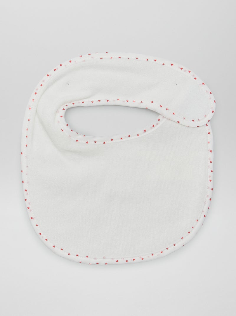 Set di 7 bavaglini in spugna con strappi BIANCO - Kiabi