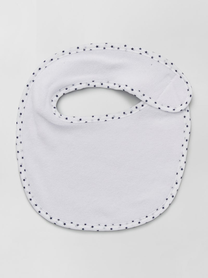 Set di 7 bavaglini in spugna con strappi BLU - Kiabi