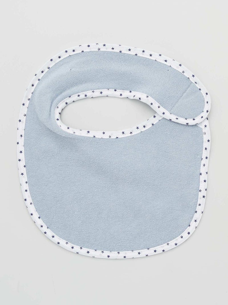 Set di 7 bavaglini in spugna con strappi BLU - Kiabi