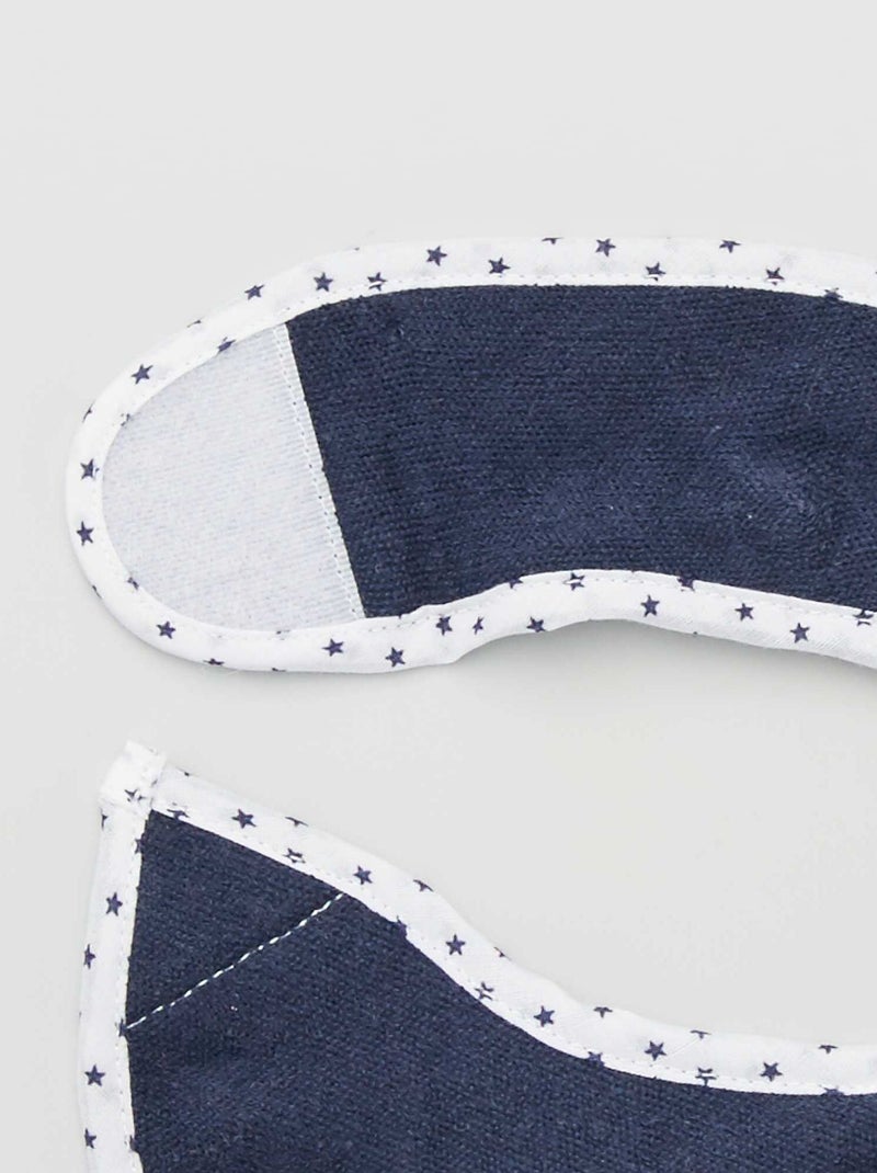 Set di 7 bavaglini in spugna con strappi BLU - Kiabi