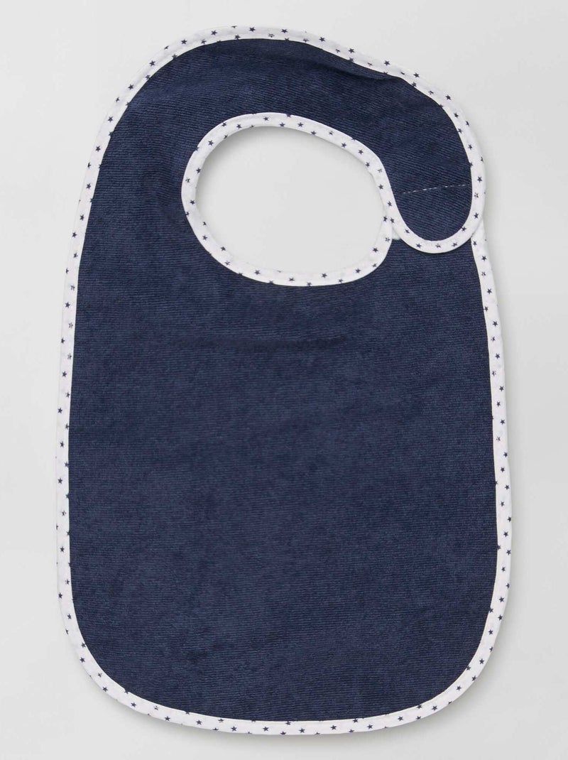 Set di 7 bavaglini in spugna foderati BLU - Kiabi