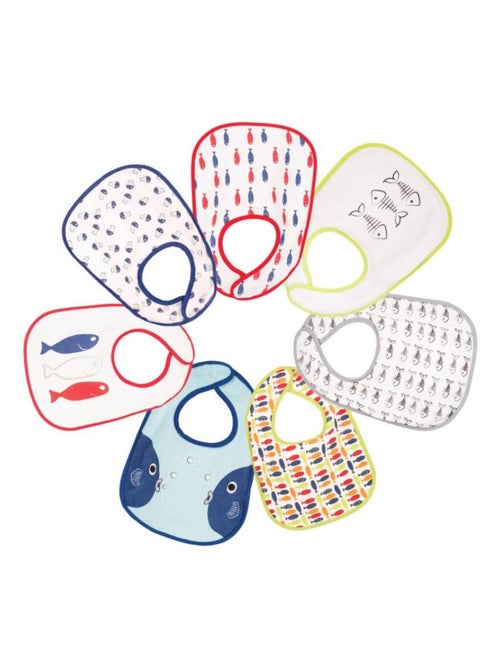 Set di 7 bavaglini per neonati - Kiabi Set di 7 bavaglini per neonati - Kiabi
