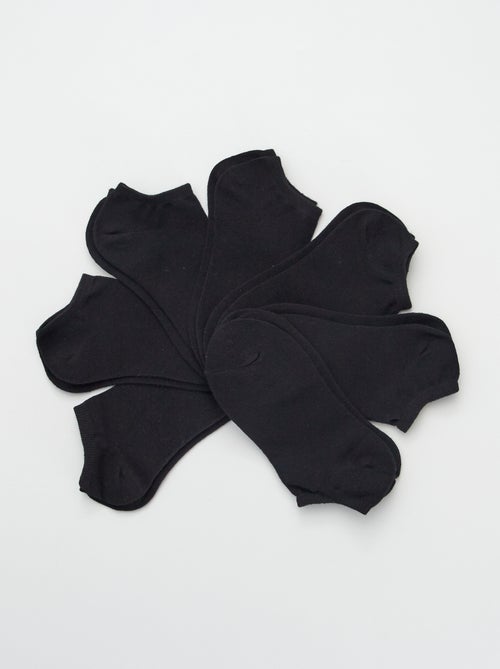 Set di 7 paia di calzini invisibili in cotone da donna - Kiabi Set di 7 paia di calzini invisibili in cotone da donna - Kiabi