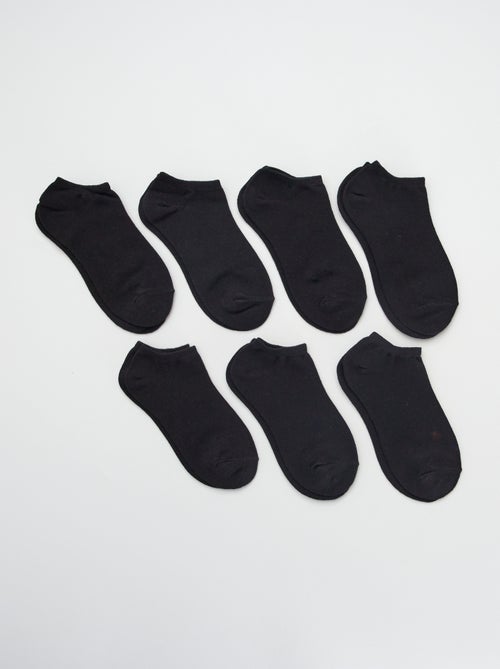 Set di 7 paia di calzini invisibili in cotone da donna - Kiabi Set di 7 paia di calzini invisibili in cotone da donna - Kiabi