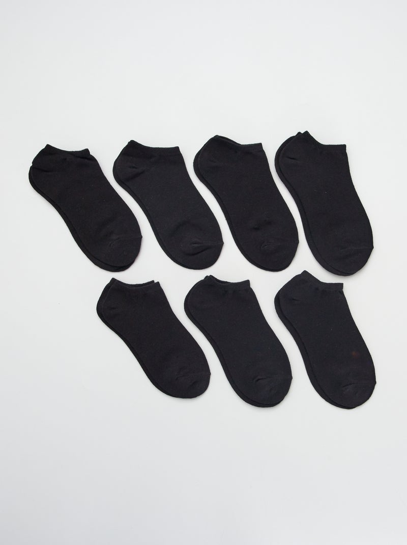 Set di 7 paia di calzini invisibili Nero - Kiabi