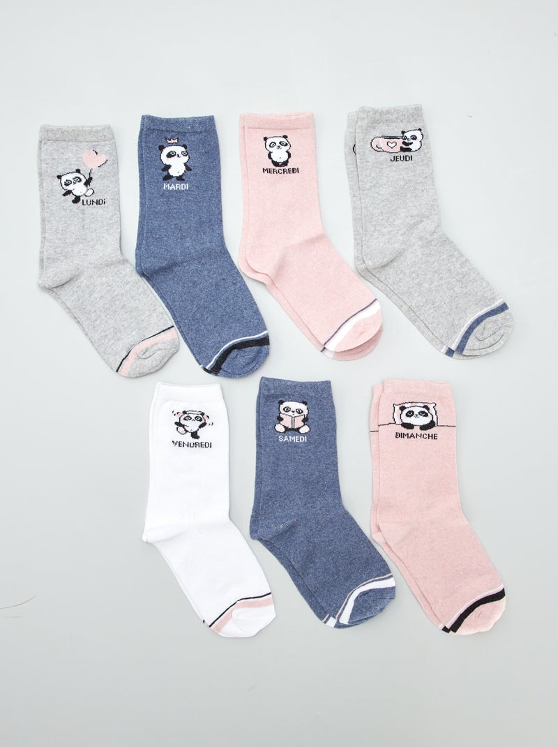 Set di 7 paia di calzini ROSA - Kiabi