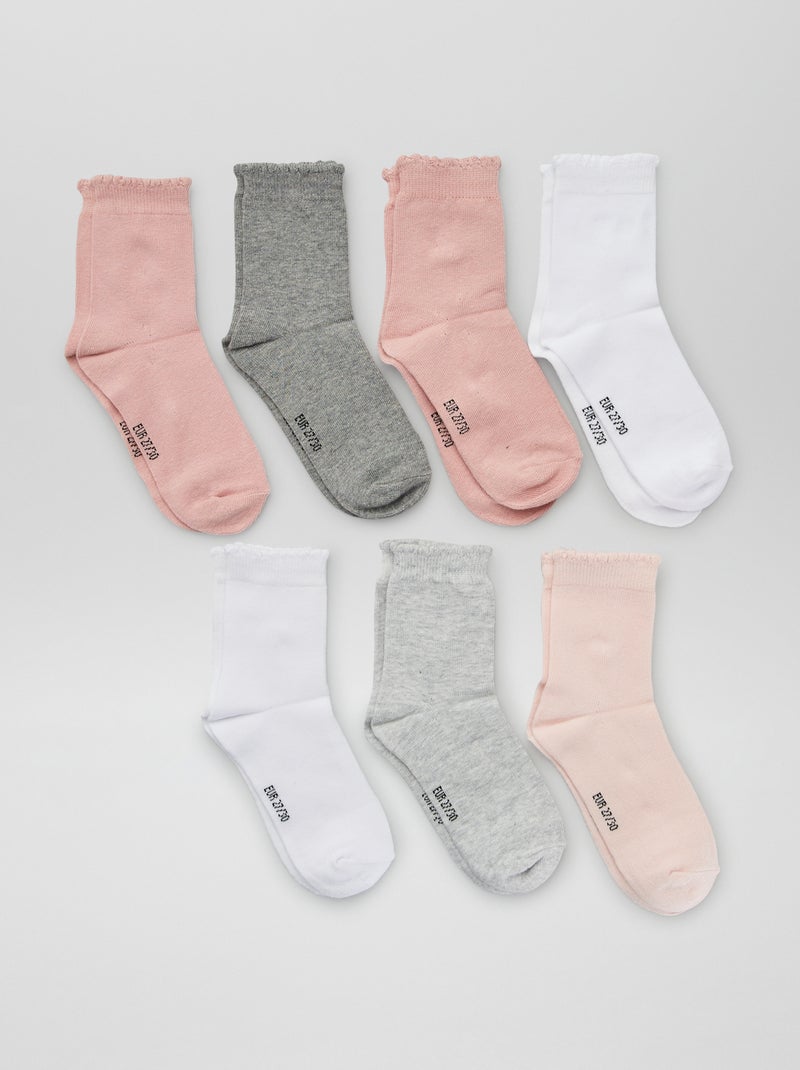 Set di 7 paia di calzini ROSA - Kiabi