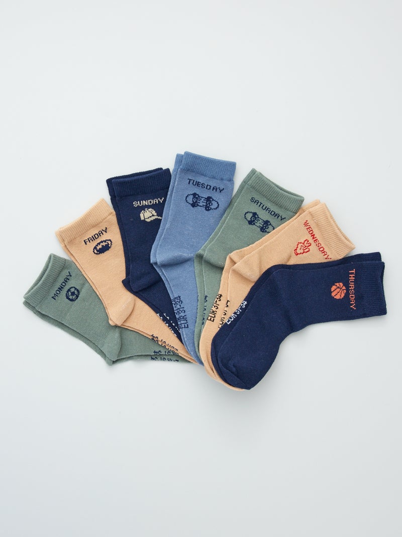Set di 7 paia di calzini 'settimanali' KAKI - Kiabi