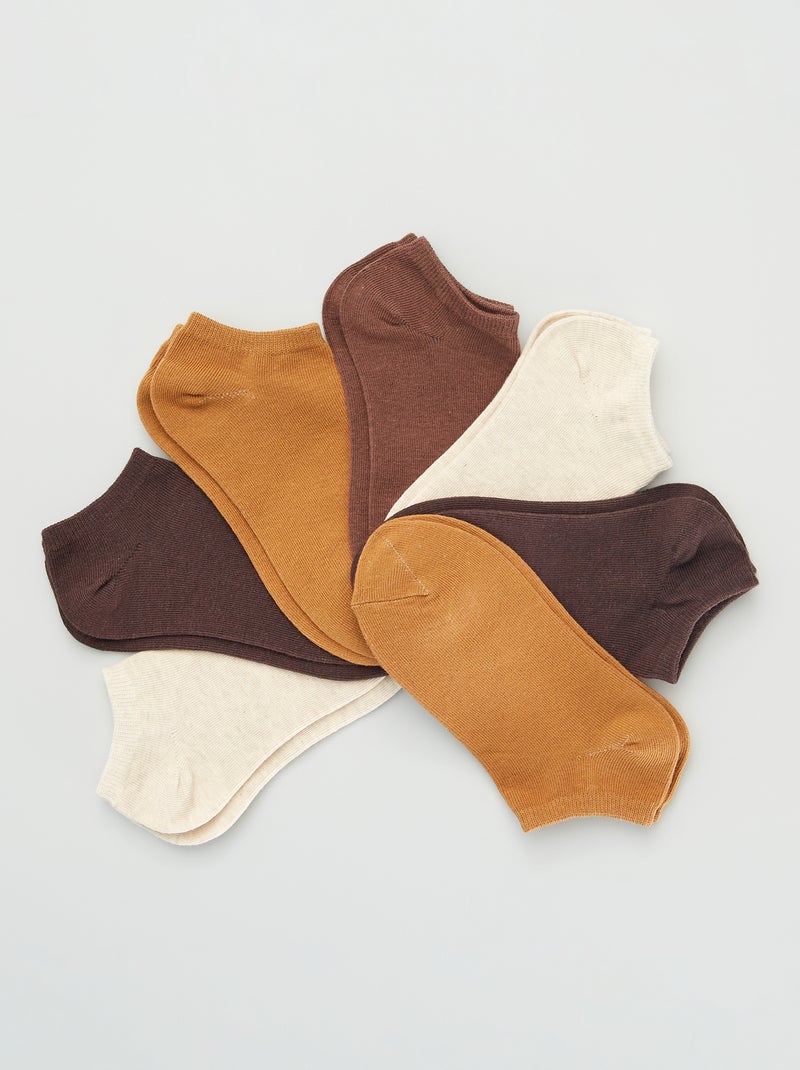 Set di 7 paia di fantasmini MARRONE - Kiabi
