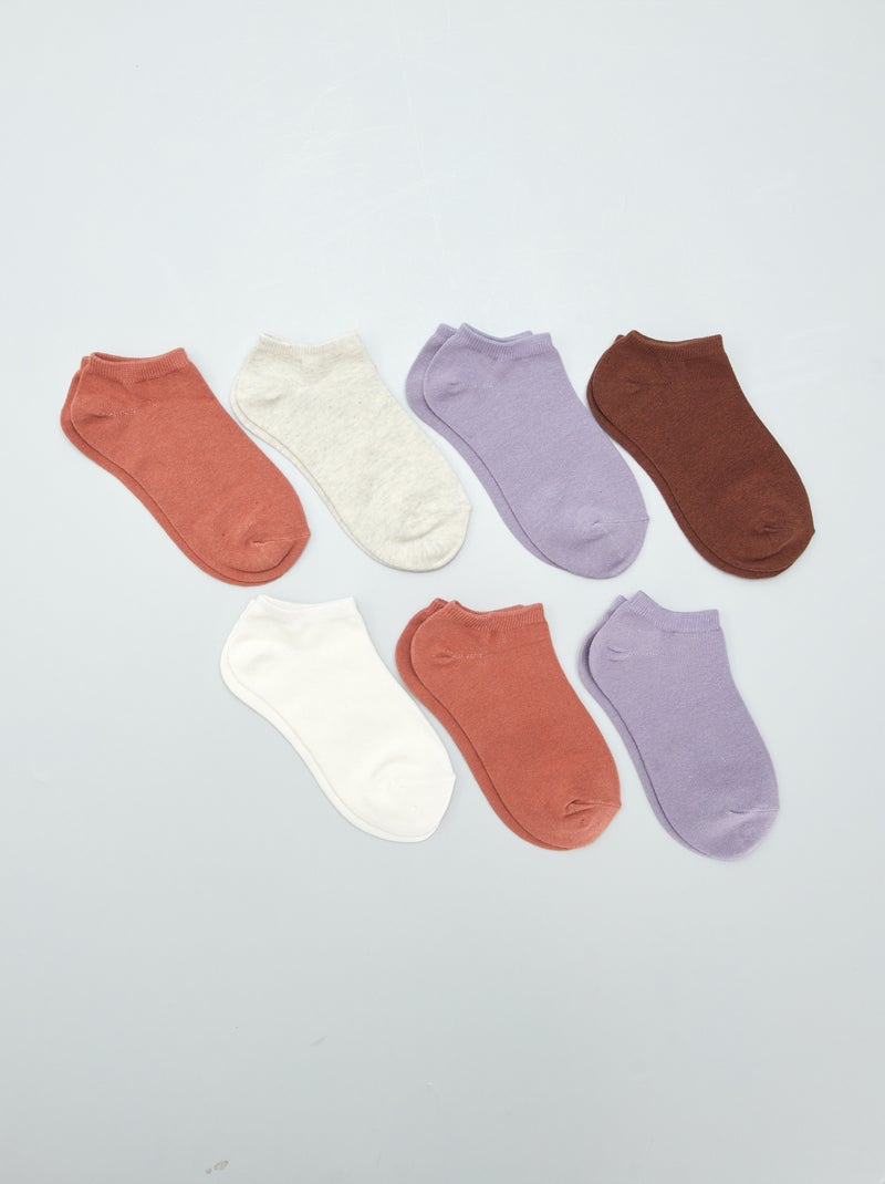 Set di 7 paia di fantasmini MARRONE - Kiabi