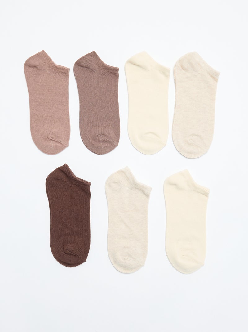 Set di 7 paia di fantasmini Marrone - Kiabi