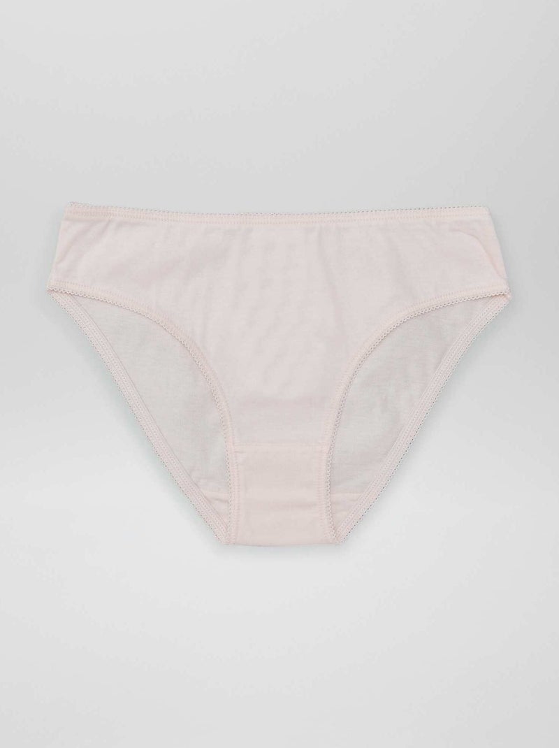 Set di 7 slip a tinta unita ROSA - Kiabi
