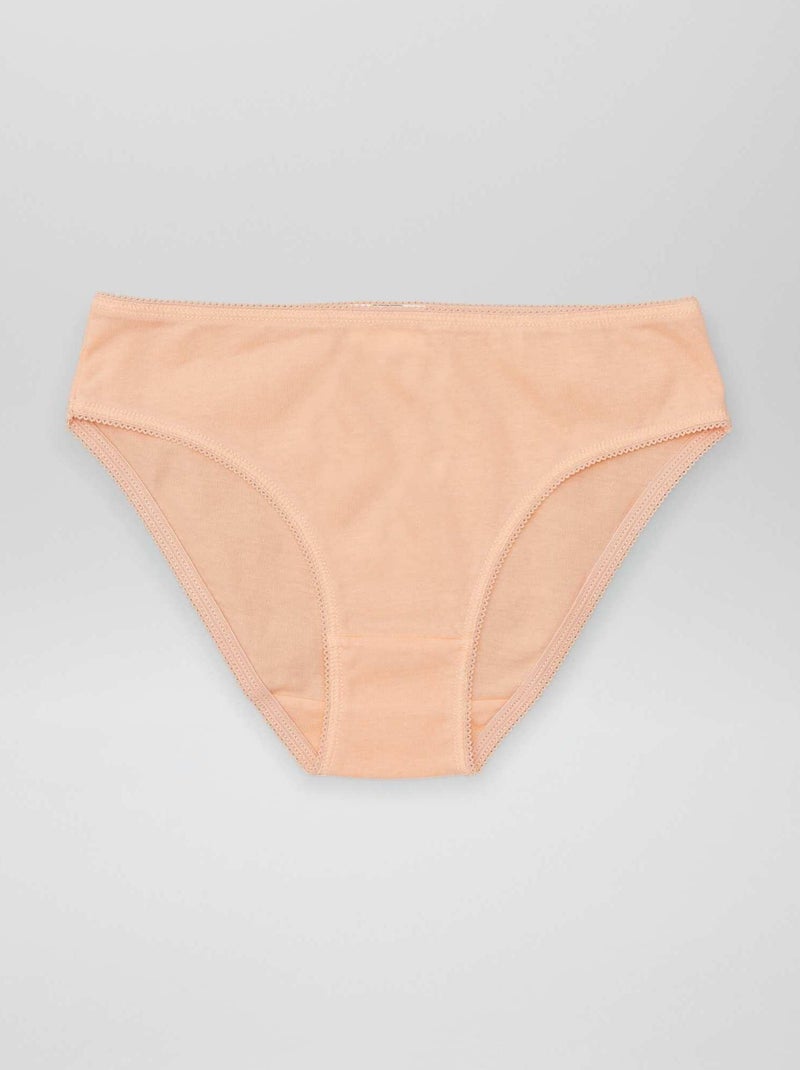 Set di 7 slip a tinta unita ROSA - Kiabi