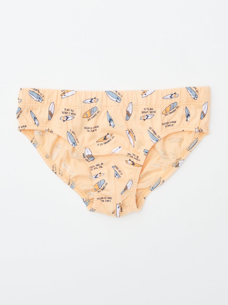 Set di 7 slip con stampe ARANCIONE - Kiabi