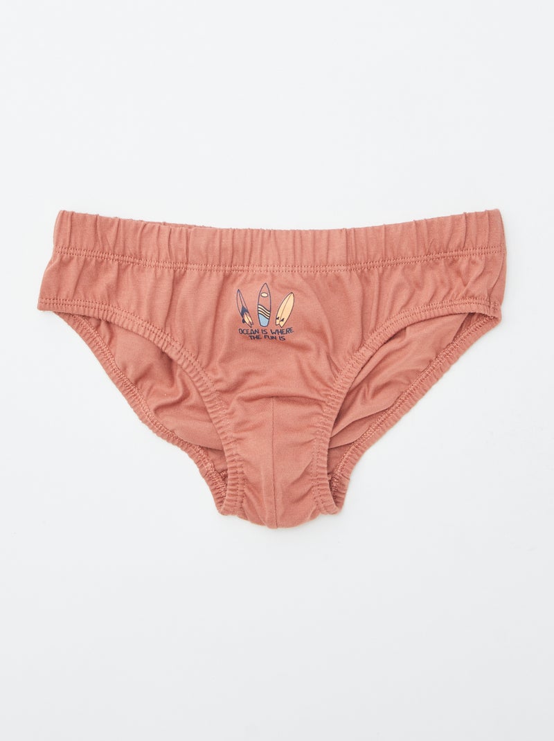 Set di 7 slip con stampe ARANCIONE - Kiabi