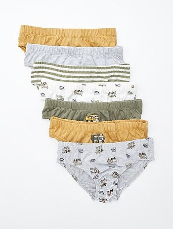 Set di 7 slip con stampe