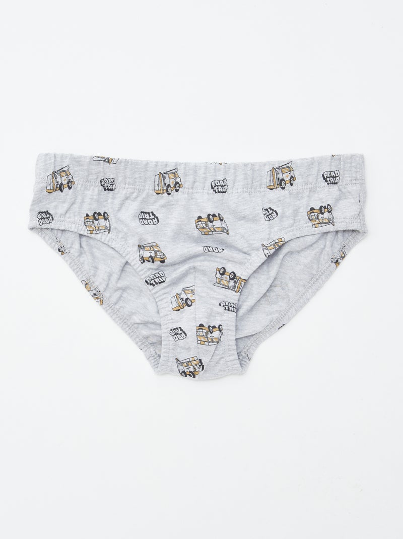 Set di 7 slip con stampe BIANCO - Kiabi