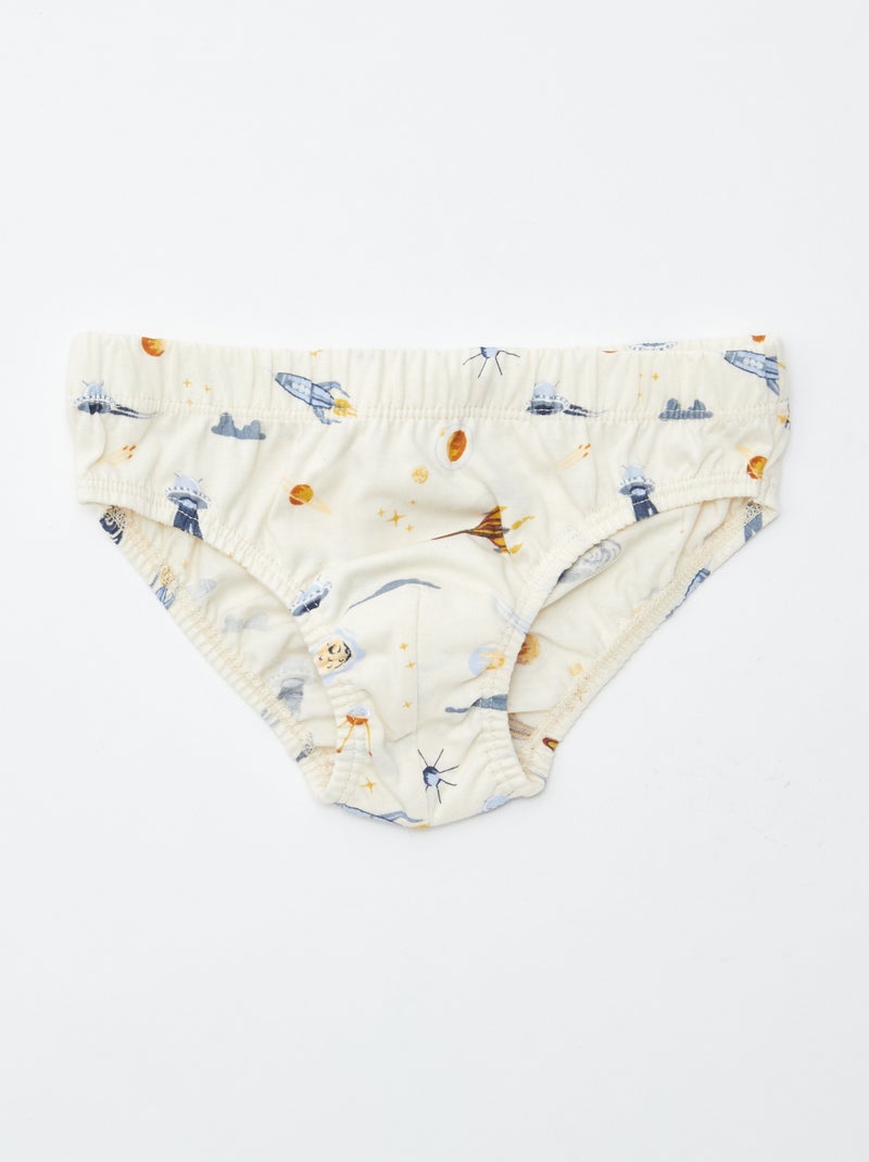 Set di 7 slip con stampe Bianco - Kiabi