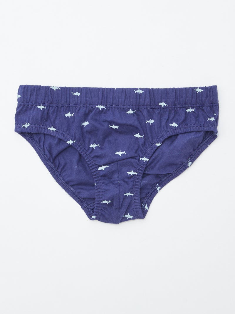 Set di 7 slip con stampe BLU - Kiabi