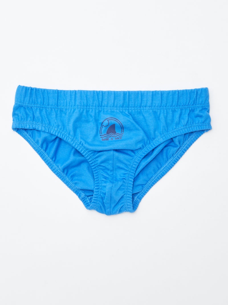 Set di 7 slip con stampe BLU - Kiabi