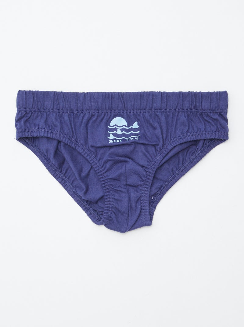 Set di 7 slip con stampe BLU - Kiabi