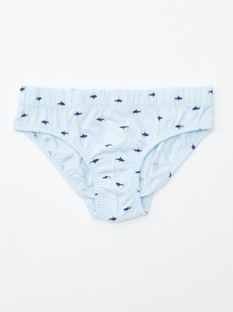 Set di 7 slip con stampe BLU - Kiabi