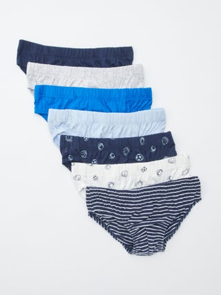 Set di 7 slip con stampe