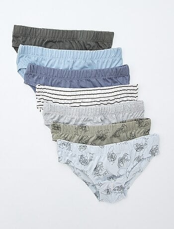 Set di 7 slip con stampe