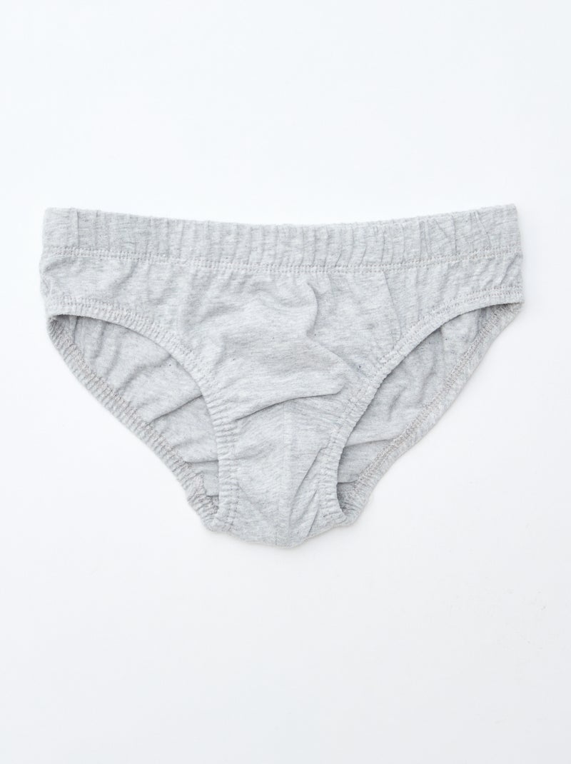 Set di 7 slip con stampe Grigio - Kiabi