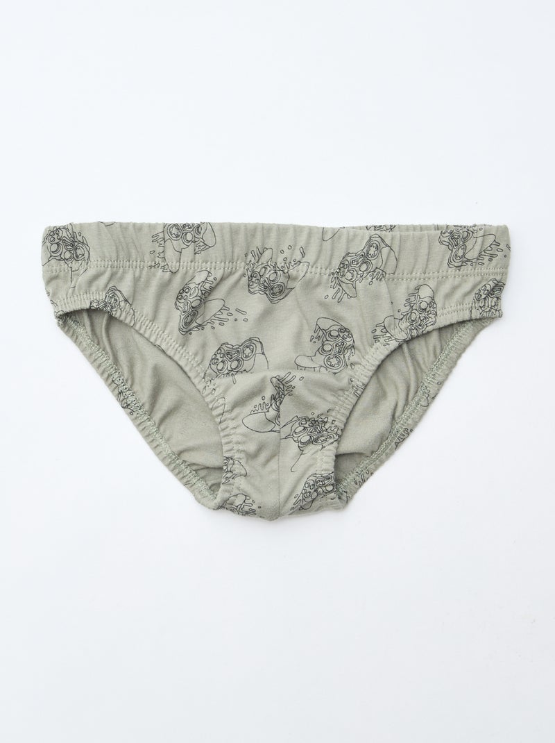 Set di 7 slip con stampe Grigio - Kiabi