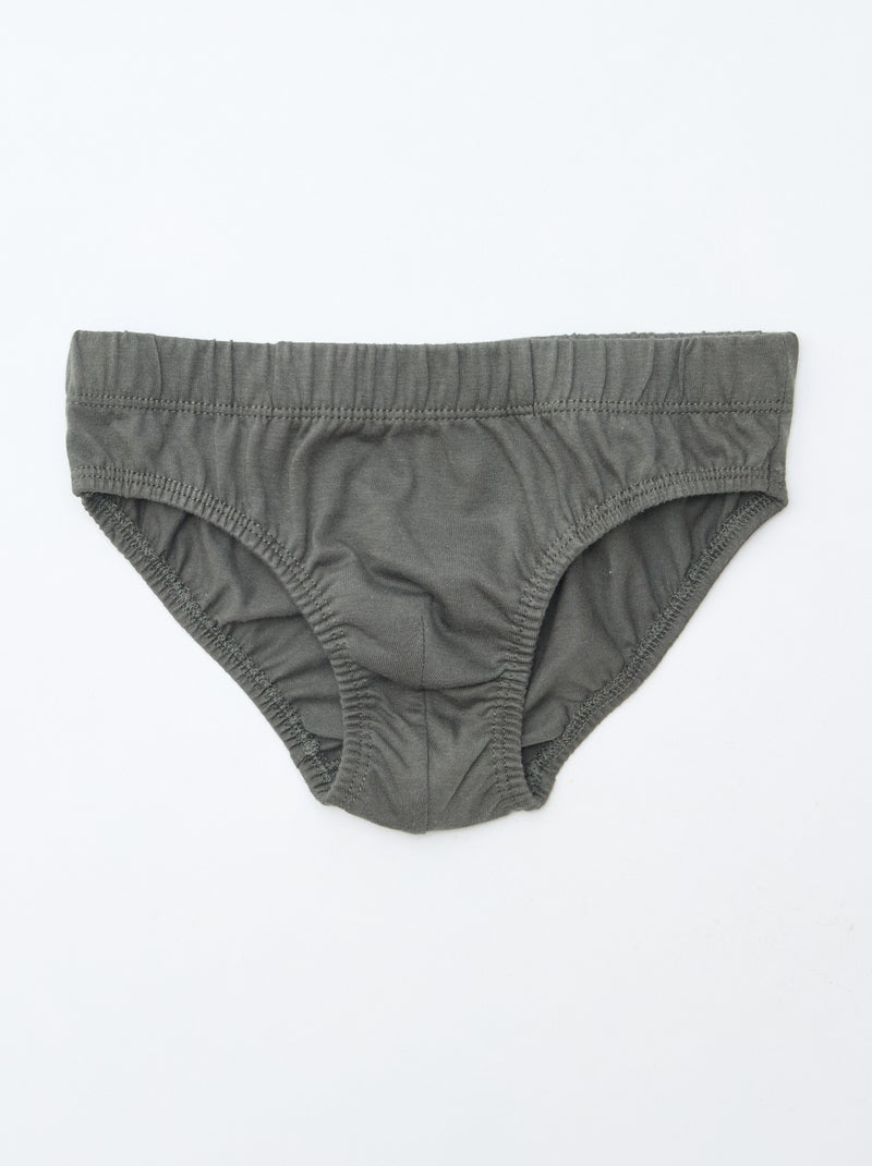 Set di 7 slip con stampe Grigio - Kiabi