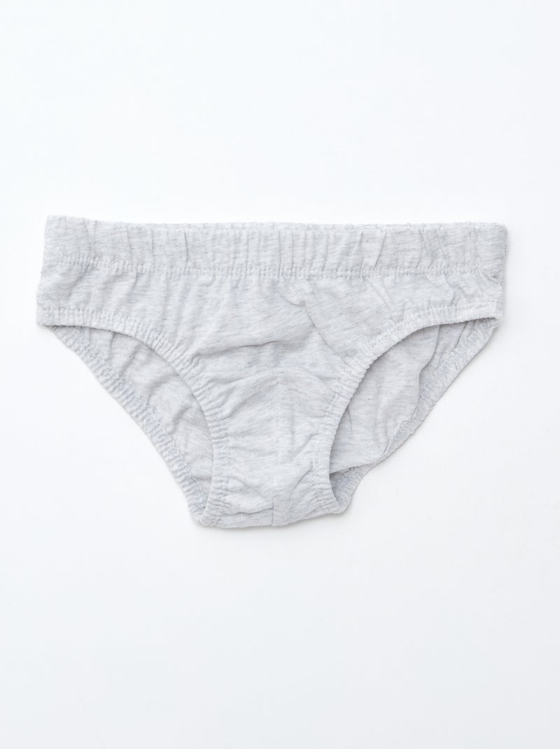 Set di 7 slip con stampe Grigio - Kiabi