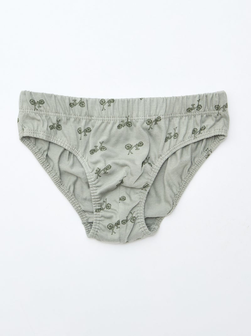 Set di 7 slip con stampe Grigio - Kiabi