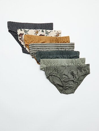 Set di 7 slip con stampe