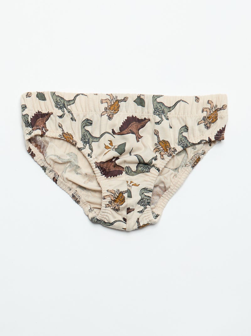 Set di 7 slip con stampe Kaki - Kiabi