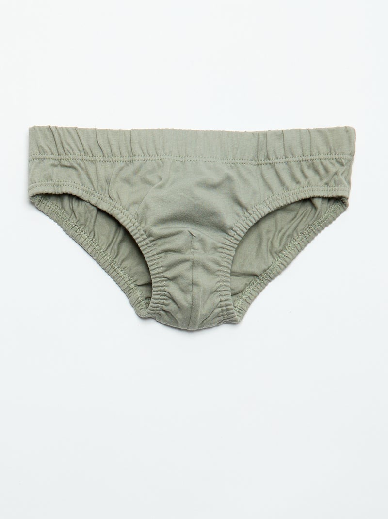Set di 7 slip con stampe Kaki - Kiabi
