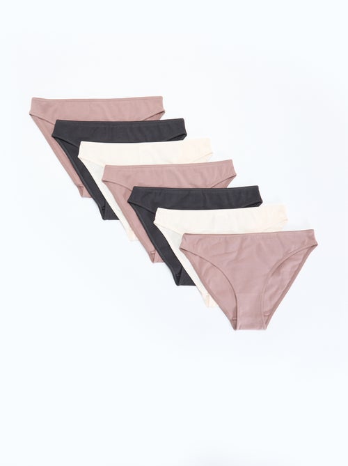Set di 7 slip in cotone - Kiabi
