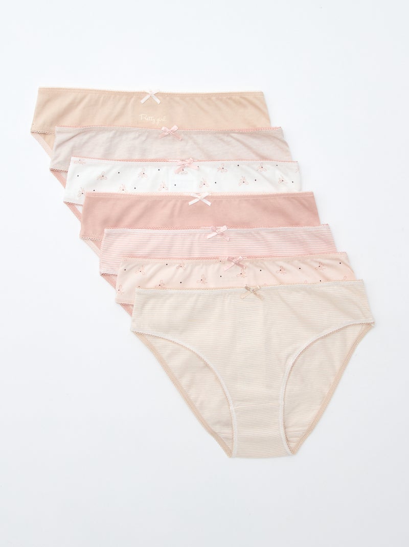 Set di 7 slip Rosa - Kiabi