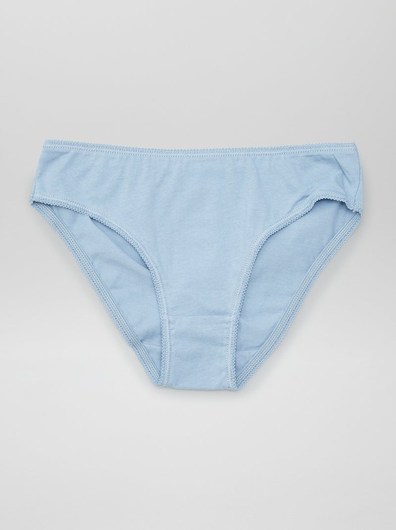 Set di 7 slip tinta unita BLU - Kiabi