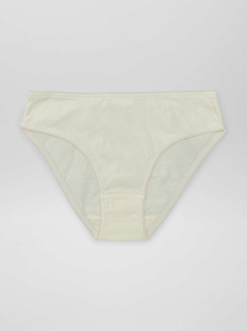 Wolbar Mutandine Da Donna WB74 In Cotone Con Pizzo, Bianco, Taglia L - 6