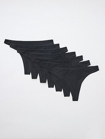 Set di 7 tanga neri
