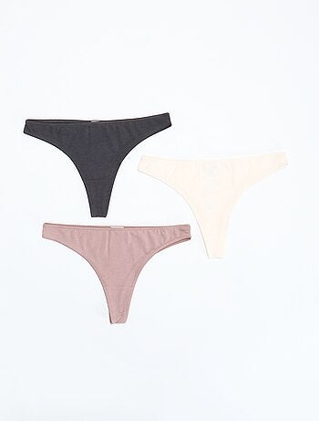 Set di 7 tanga neri