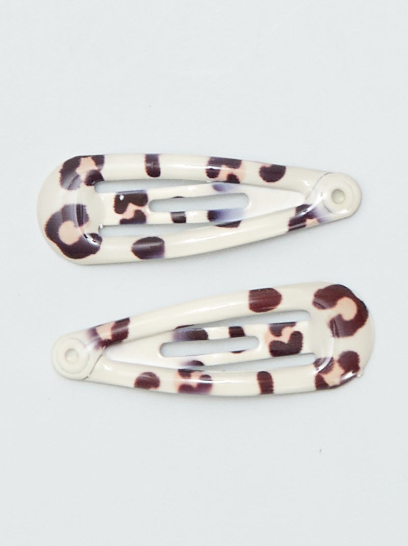 Set di 8 mini mollettine clic-clac MARRONE - Kiabi