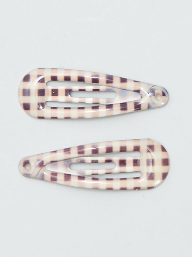 Set di 8 mini mollettine clic-clac MARRONE - Kiabi