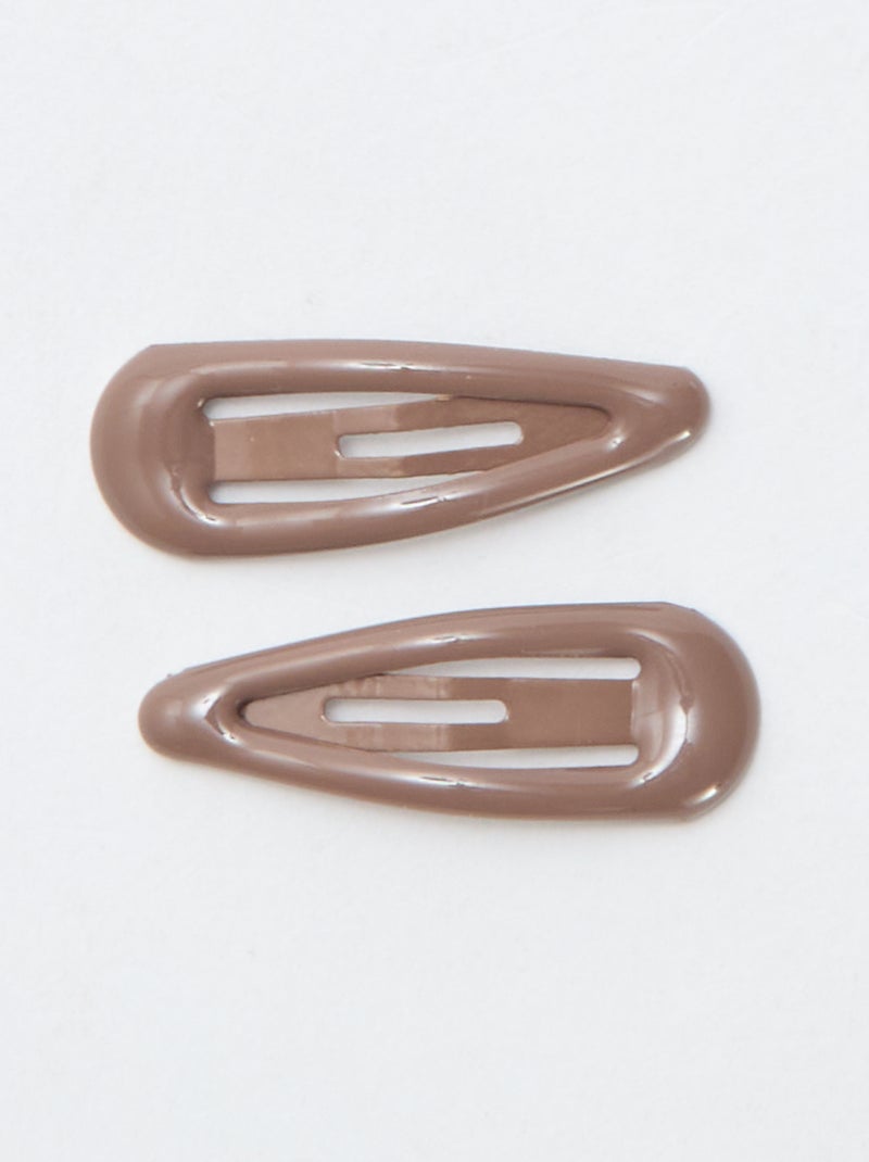 Set di 8 mini mollettine clic-clac Marrone - Kiabi