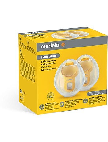 Set di accessori a mani libere Medela - 2 serbatoi, 2 membrane, 1 tubo e 2 paracapezzoli -