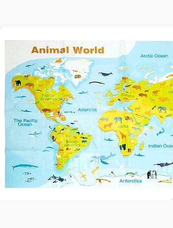 Set di animali selvatici con tappetino da gioco e accessori, 30 pezzi. Animal world