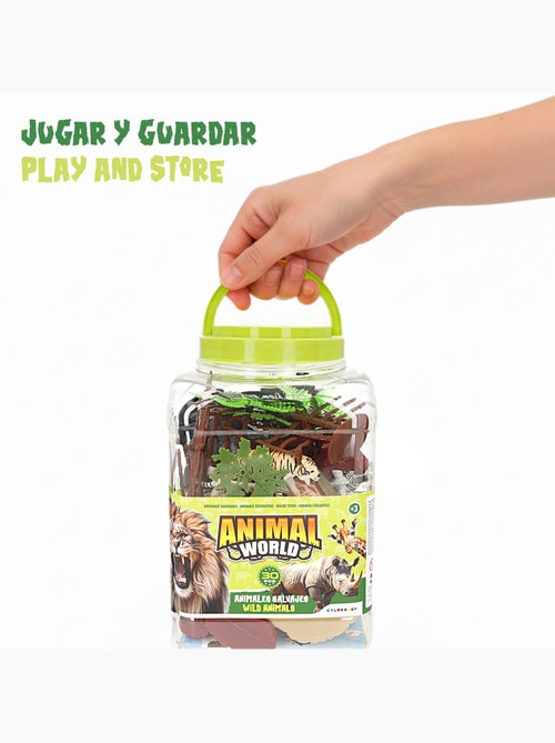 Set di animali selvatici con tappetino da gioco e accessori, 30 pezzi. Animal world - Kiabi